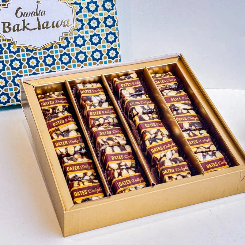 Gwalia Sweets Dates Delight | Chewy Date & Nut Mithai | Natural Ghee Sweet