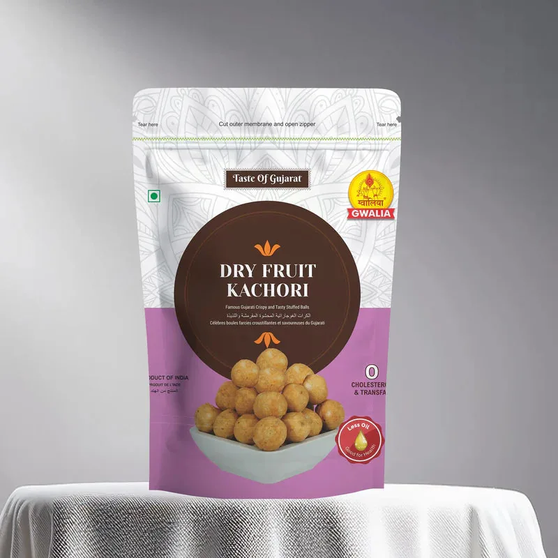 Gwalia Sweets Dry Fruit Kachori | Authentic Gujarati Farsan | Sweet & Spicy Crispy Snack 200 gm
