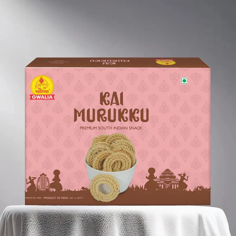 Gwalia Sweets Kai Murukku | Traditional South Indian Snack | Crispy Savory Rice Twists 200 gm