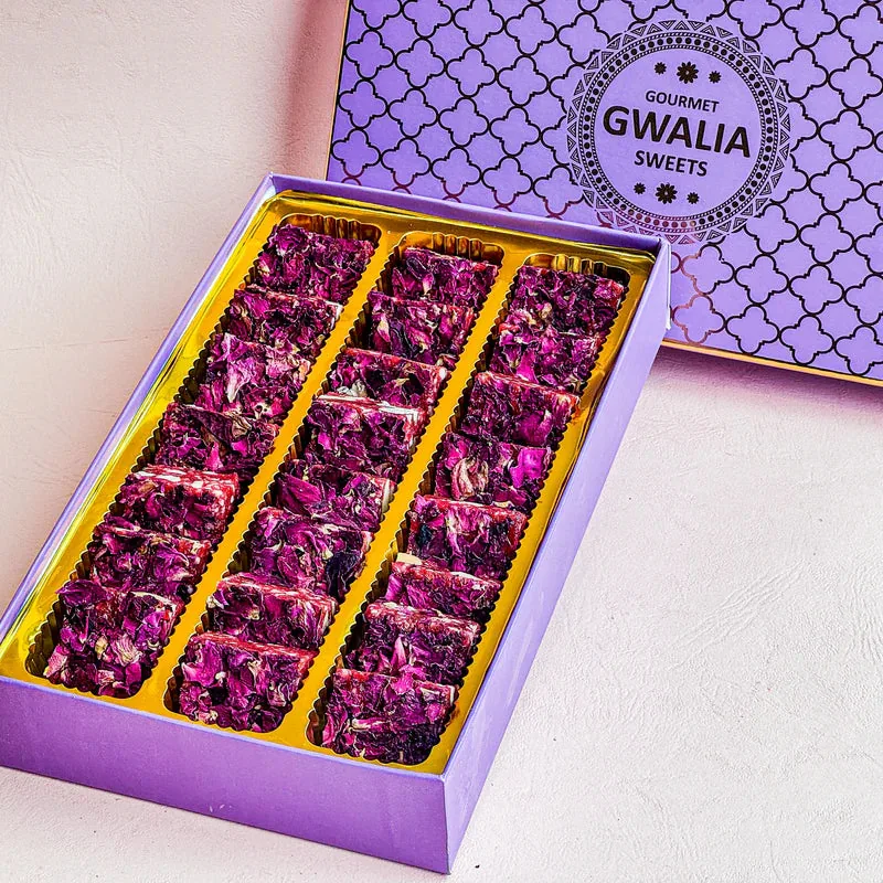 Gwalia Sweets Rose Bahar | Cashew Rose Mithai | Authentic Indian Sweet