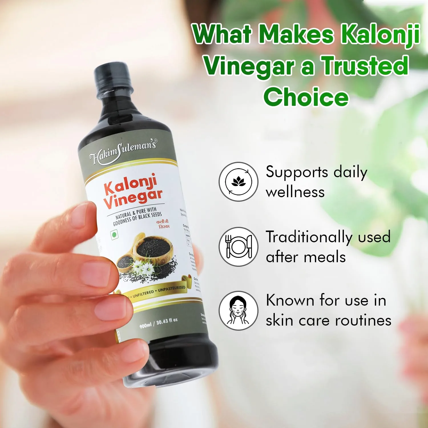 Hakim Suleman's Kalonji Vinegar | Traditional Kalonji Sirka | Natural Digestive & Immunity Tonic-2