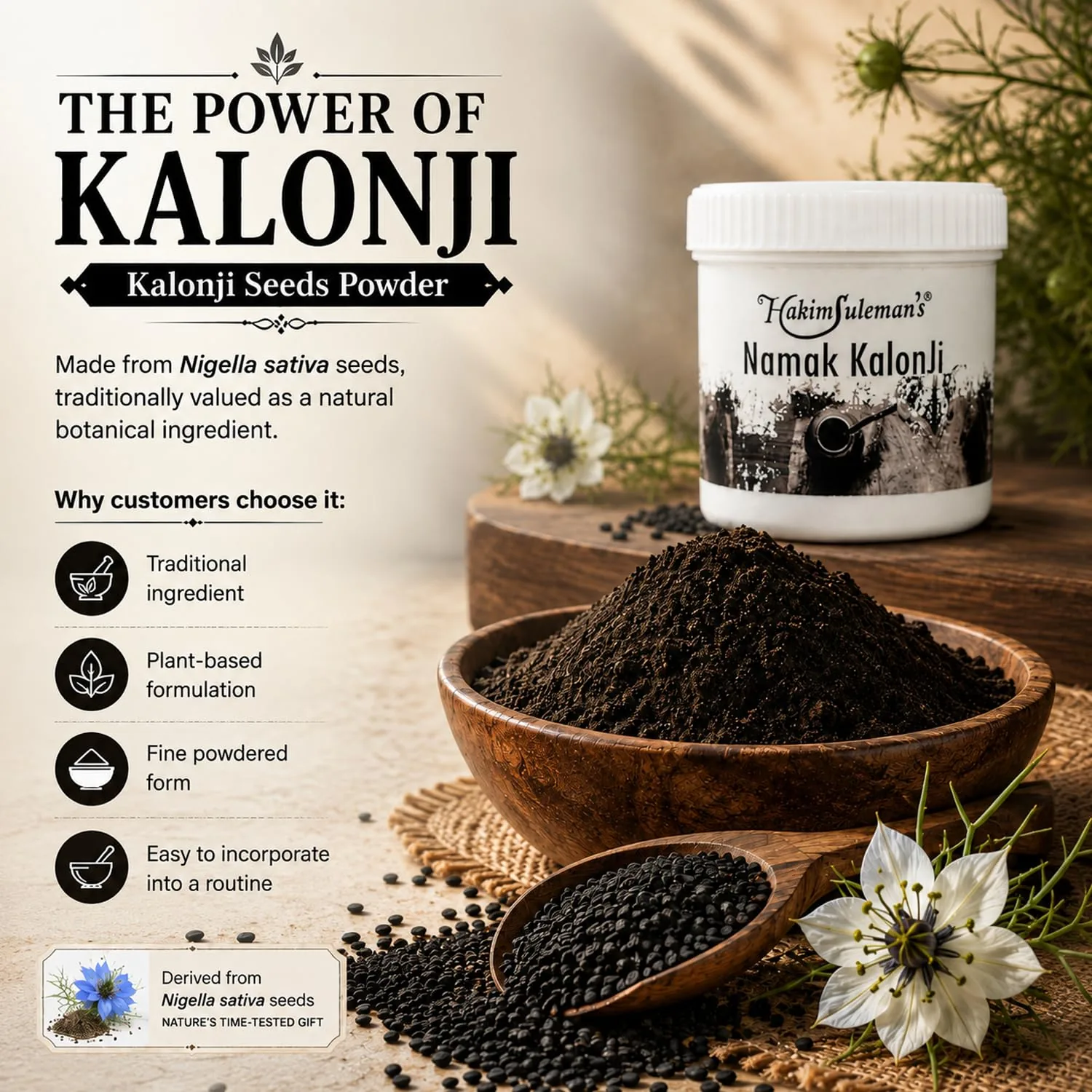 Hakim Suleman's Namak Kalonji | Premium Black Seed Salt Blend | Natural Digestive & Immunity Support-4