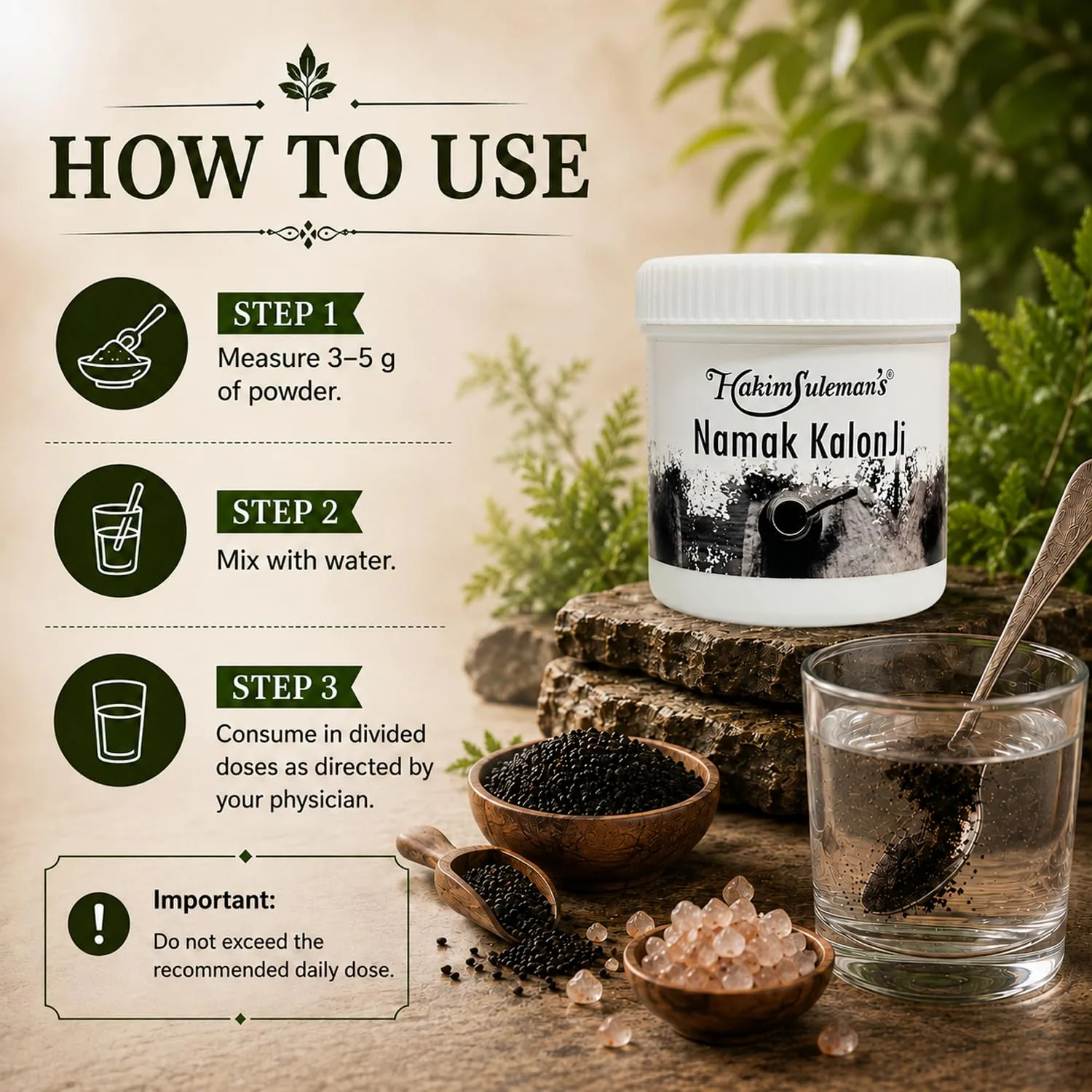 Hakim Suleman's Namak Kalonji | Premium Black Seed Salt Blend | Natural Digestive & Immunity Support-5
