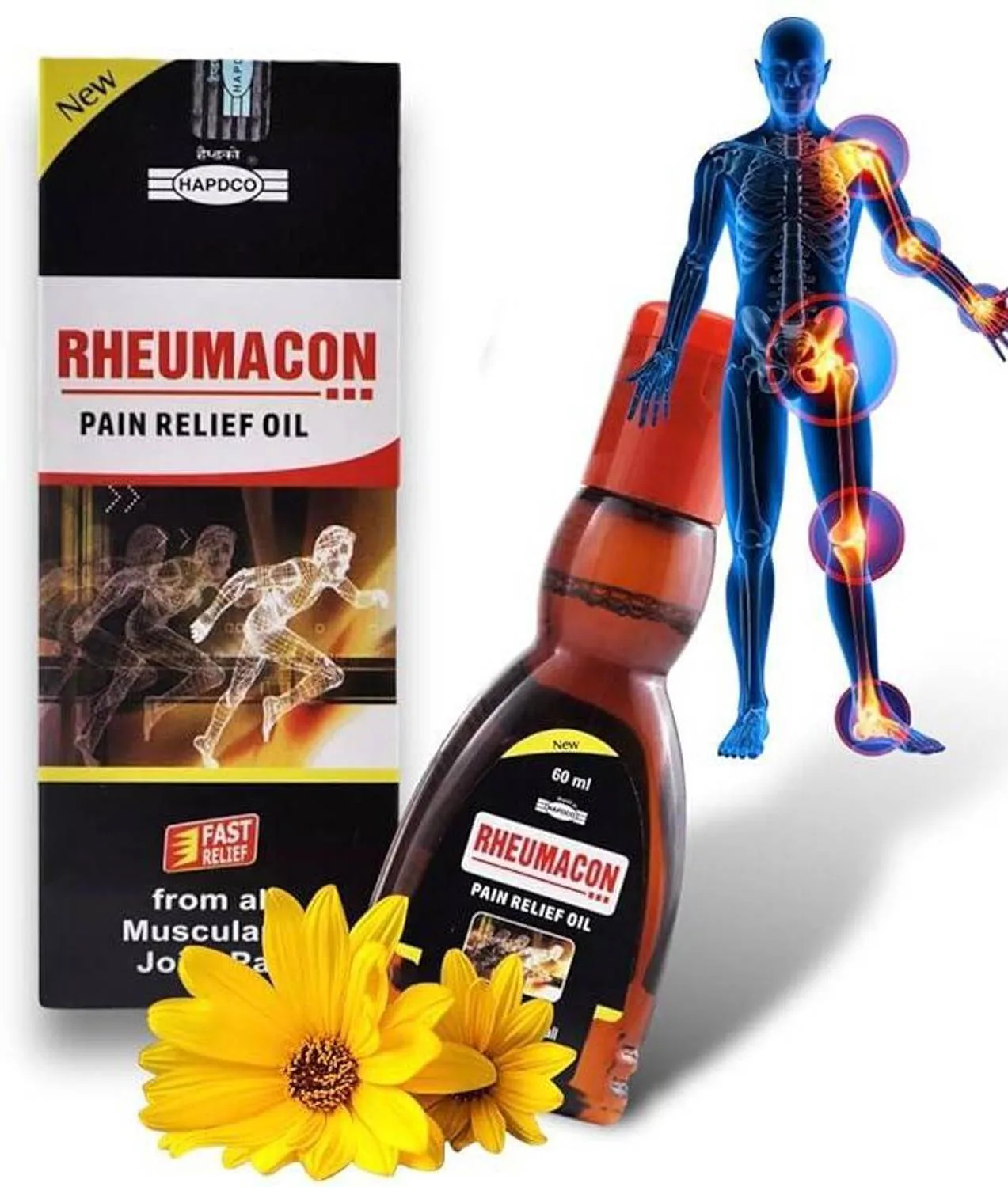 Hapdco Rheumacon Pain Killer Oil | Homeopathic Joint & Muscle Care | Fast-Absorbing Relief Formula-2