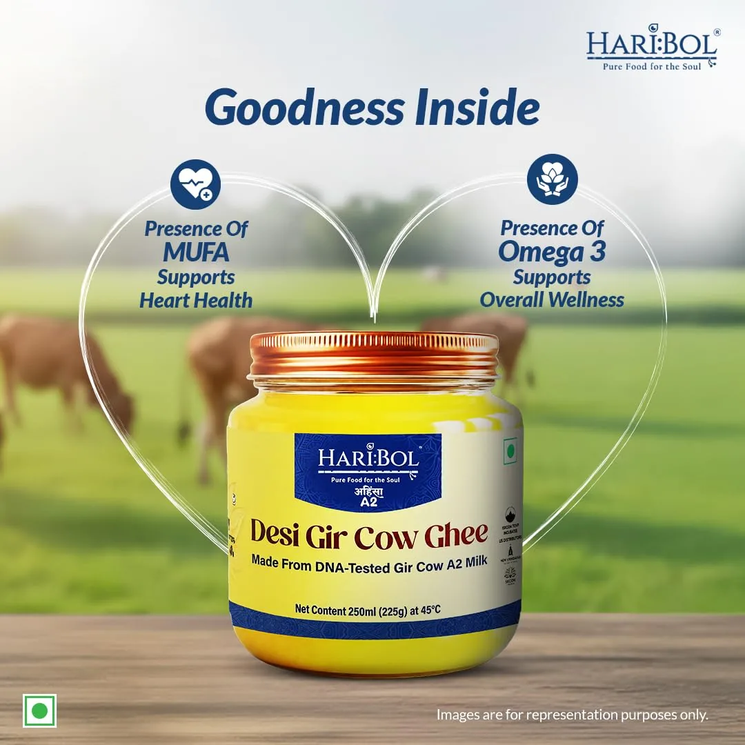 HARI:BOL Pure A2 Gir Cow Ghee | 100% Natural Desi Ghee | Supports Lactose Intolerants-4