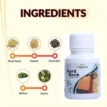 Hashmi Pharmacy Hard Rock Capsules | Natural Men's Wellness Supplement | Ayurvedic Herbal Formula-2