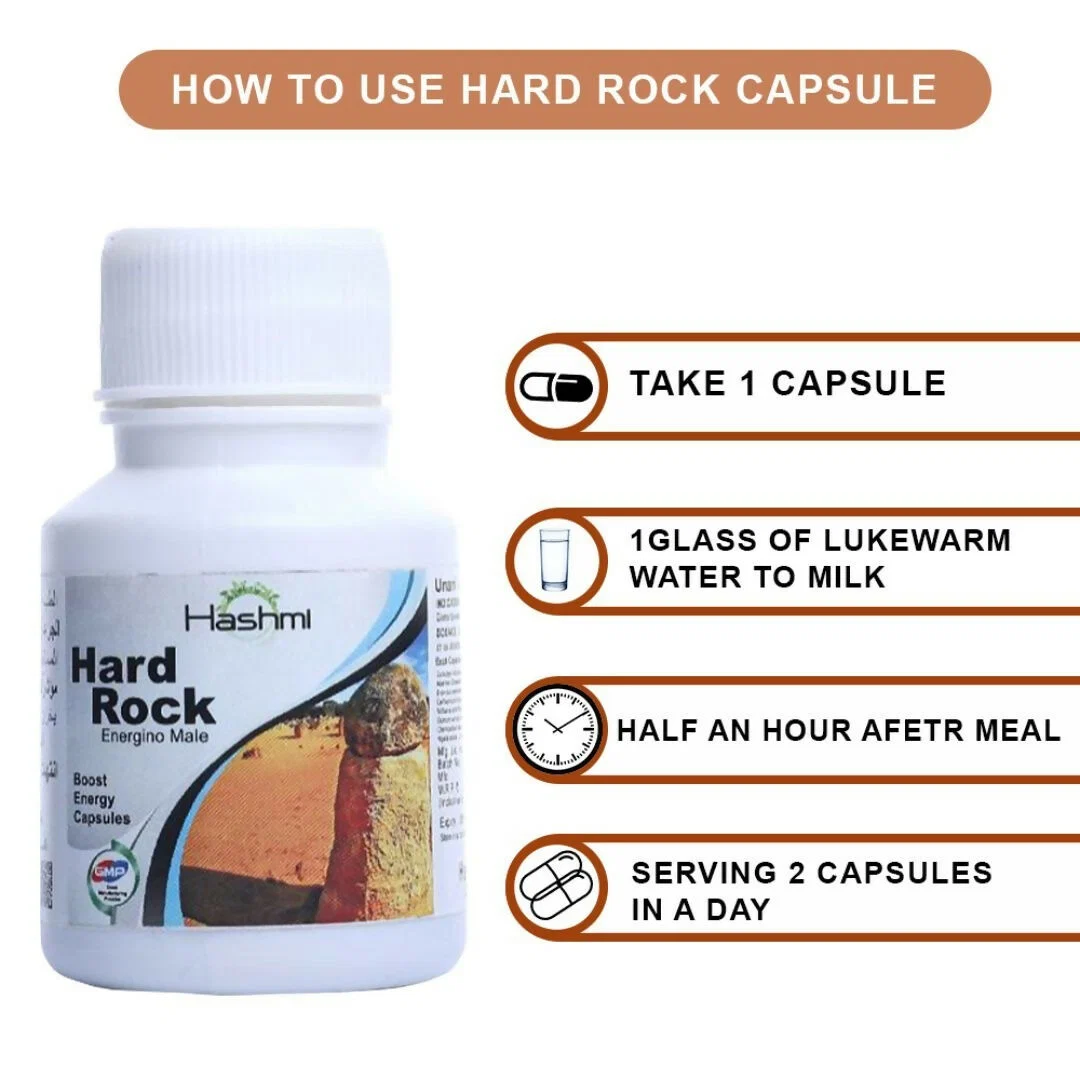 Hashmi Pharmacy Hard Rock Capsules | Natural Men's Wellness Supplement | Ayurvedic Herbal Formula-3