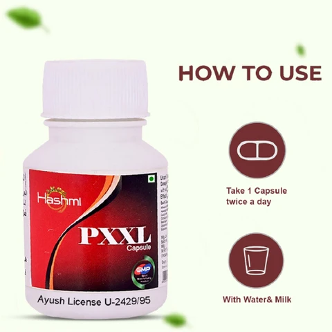 Hashmi Pharmacy PXXL Capsules For Men | Herbal Stamina & Vitality Supplement | Natural Unani Formula-5