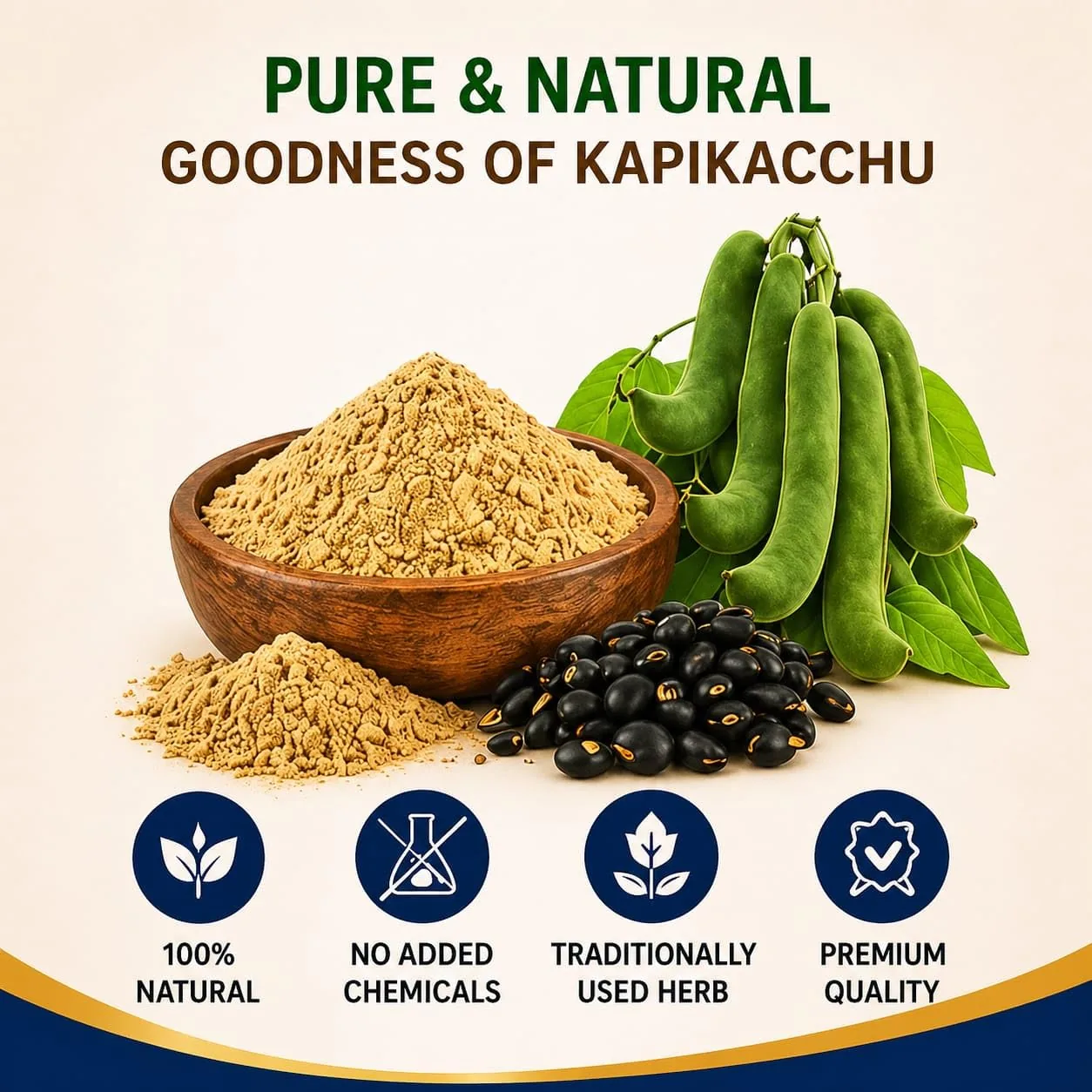 H&C Herbal Kapikacchu Powder | Pure Mucuna Pruriens | Natural Vitality and Nervous System Support-3