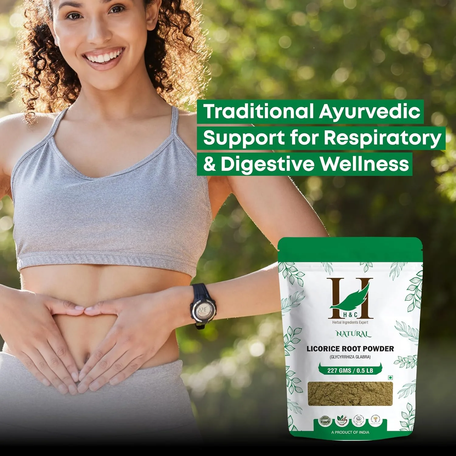 H&C Herbal Licorice Root Powder | Pure Mulethi Ground Herb | Skin Brightening & Digestive Wellness-3