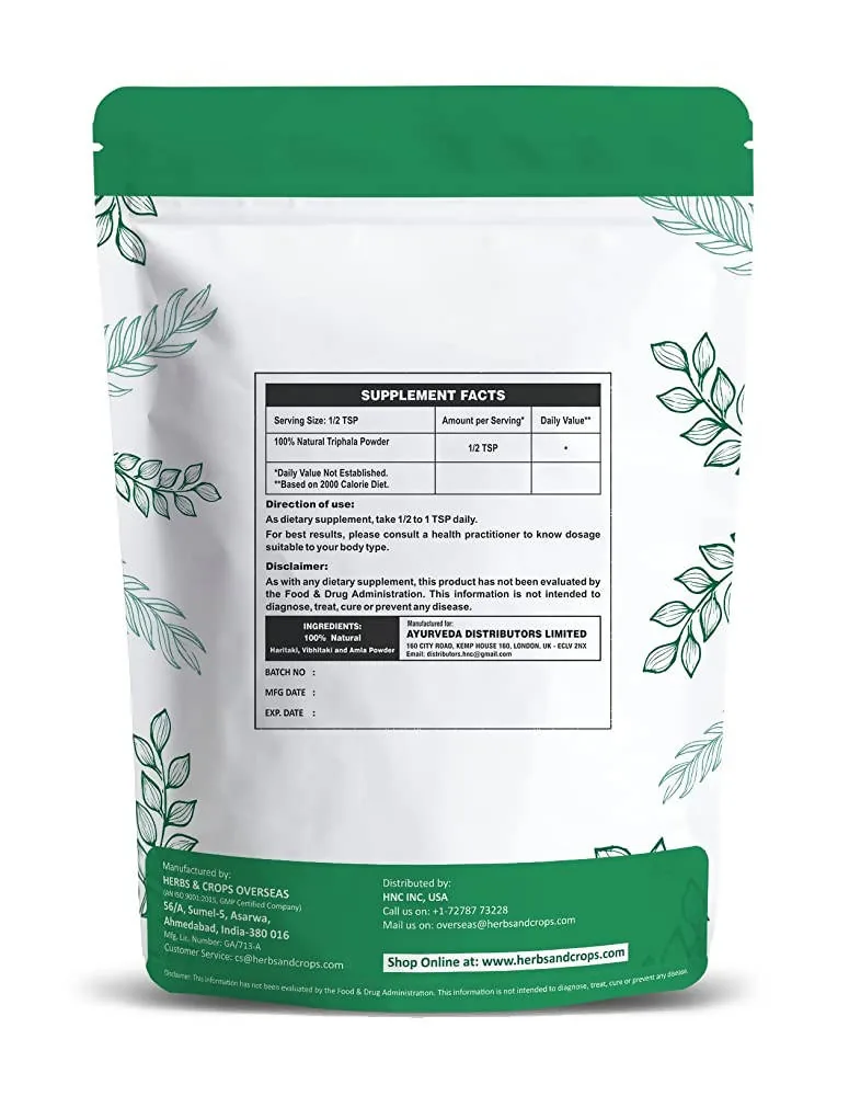 H&C Herbal Triphala Powder | Pure Ayurvedic Digestive Blend | Natural Tri-Fruit Formula-2