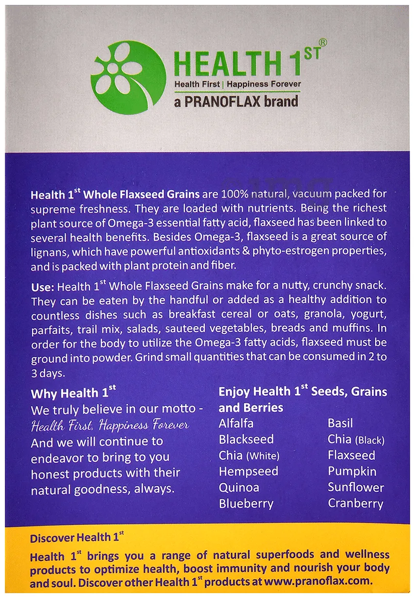 Health 1st whole flaxseed grain - 3