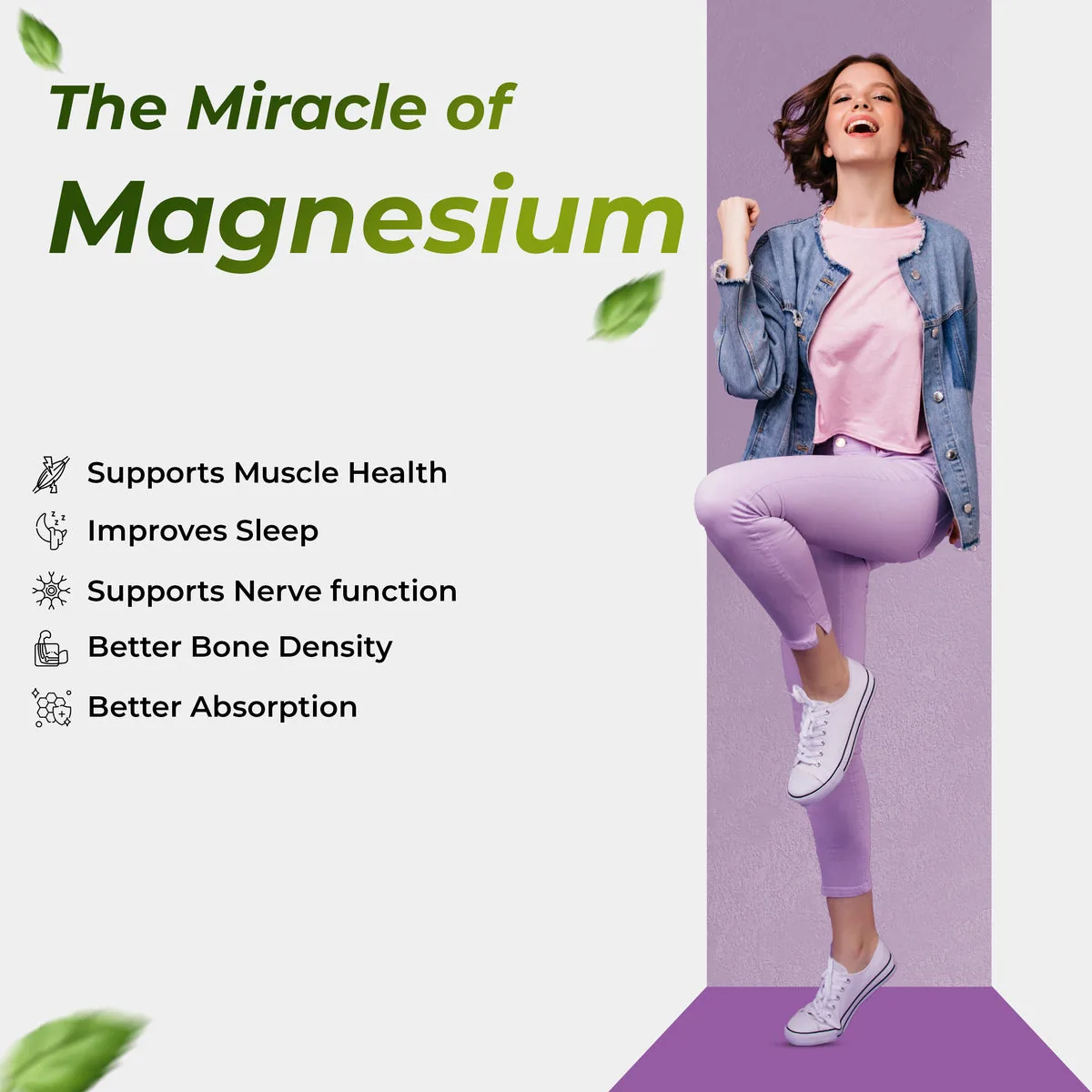 Health Veda Organics Magnesium Glycinate Capsules | High Absorption Veg Supplement | Muscle & Nerve Support-4