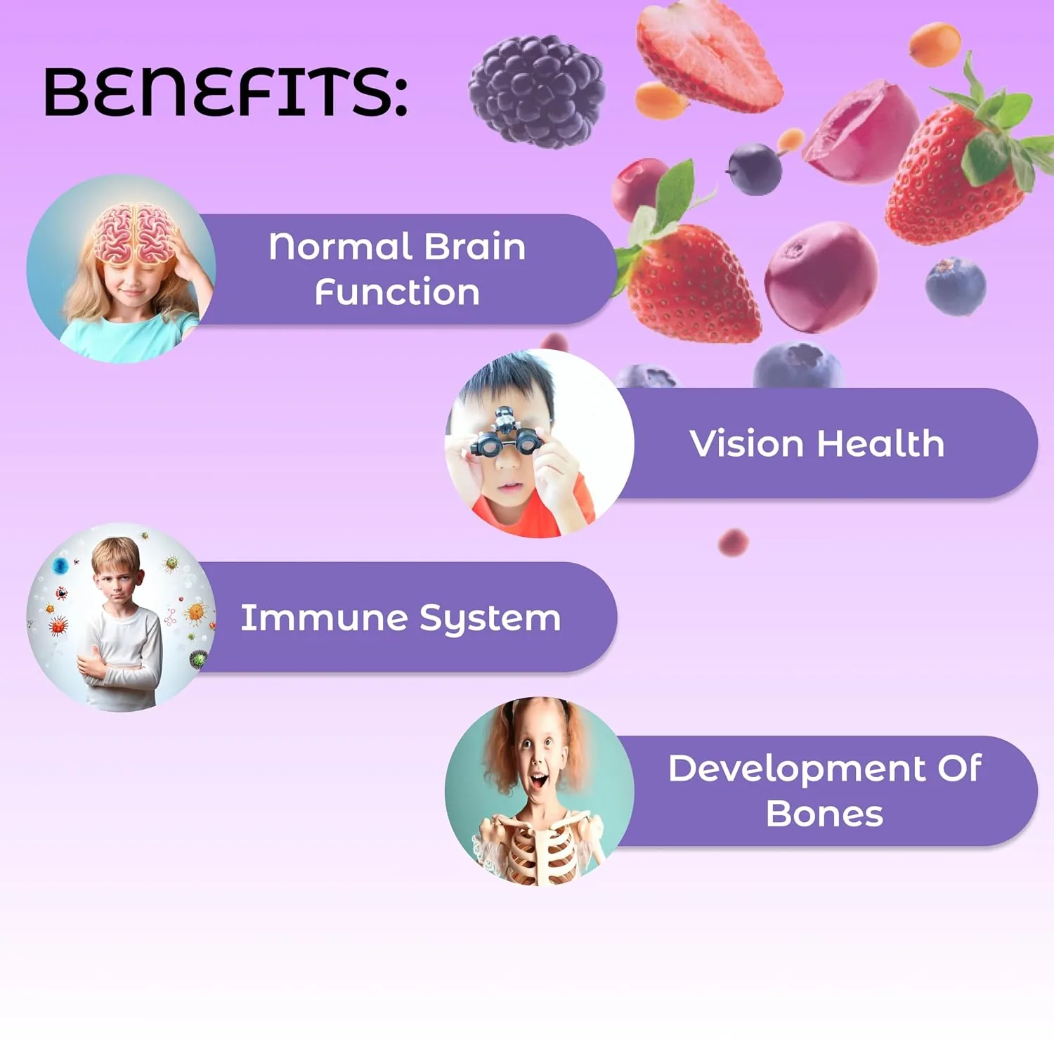 HealthAid KidzOmega (Omega 3) Syrup for Children | High Strength Liquid Fish Oil | Brain and Immunity Support-3