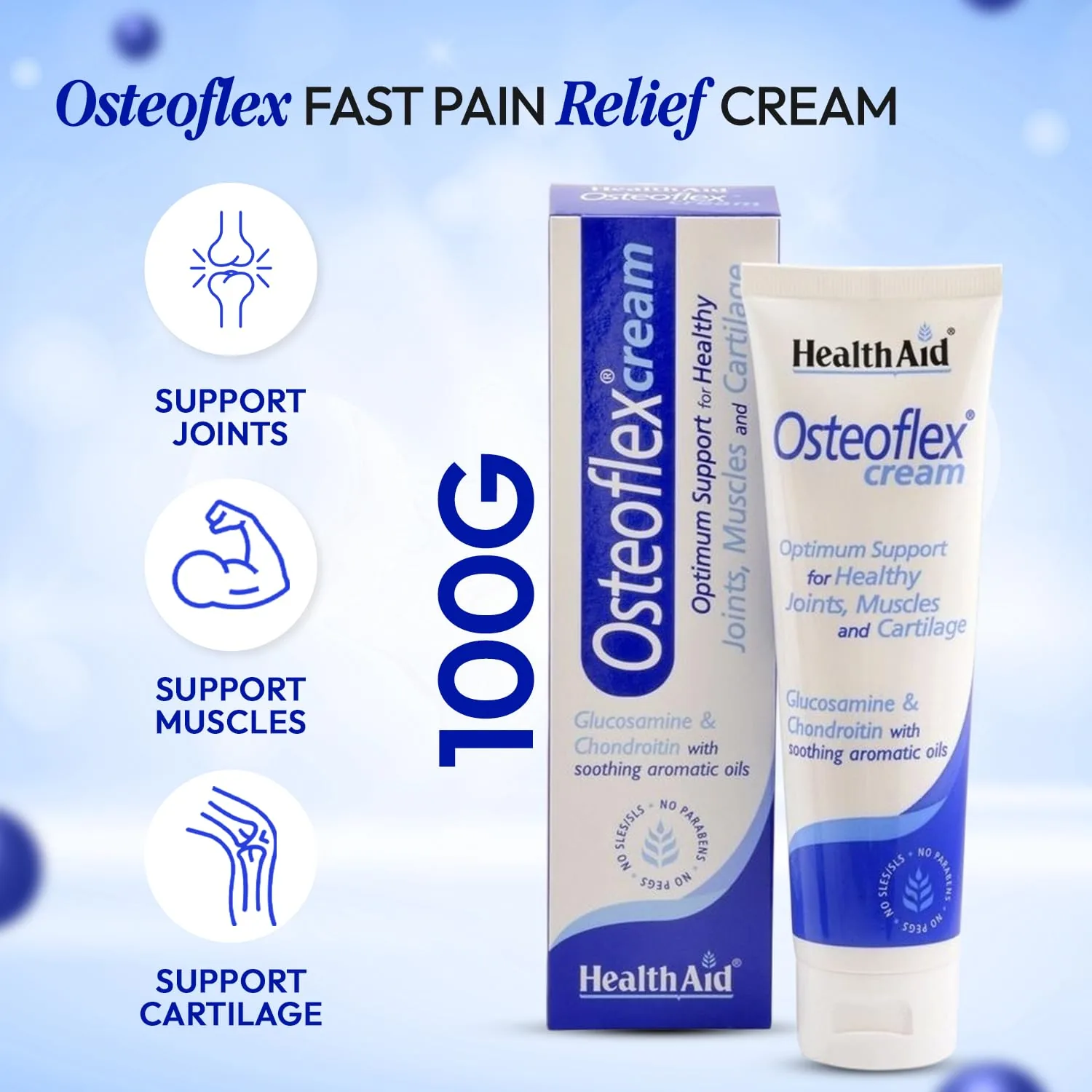 HealthAid Osteoflex Glucosamine & Chondroitin with Soothing Aromatic Oils Cream | Joint & Muscle Care | Fast-Absorbing Topical Formula-2
