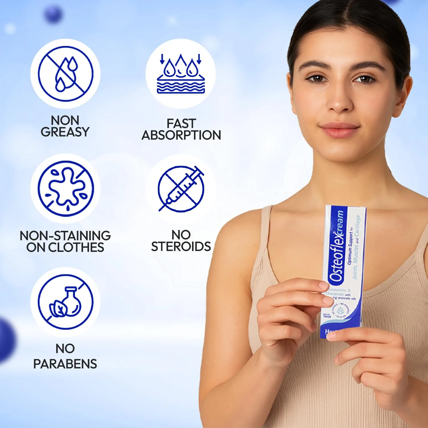 HealthAid Osteoflex Glucosamine & Chondroitin with Soothing Aromatic Oils Cream | Joint & Muscle Care | Fast-Absorbing Topical Formula-4