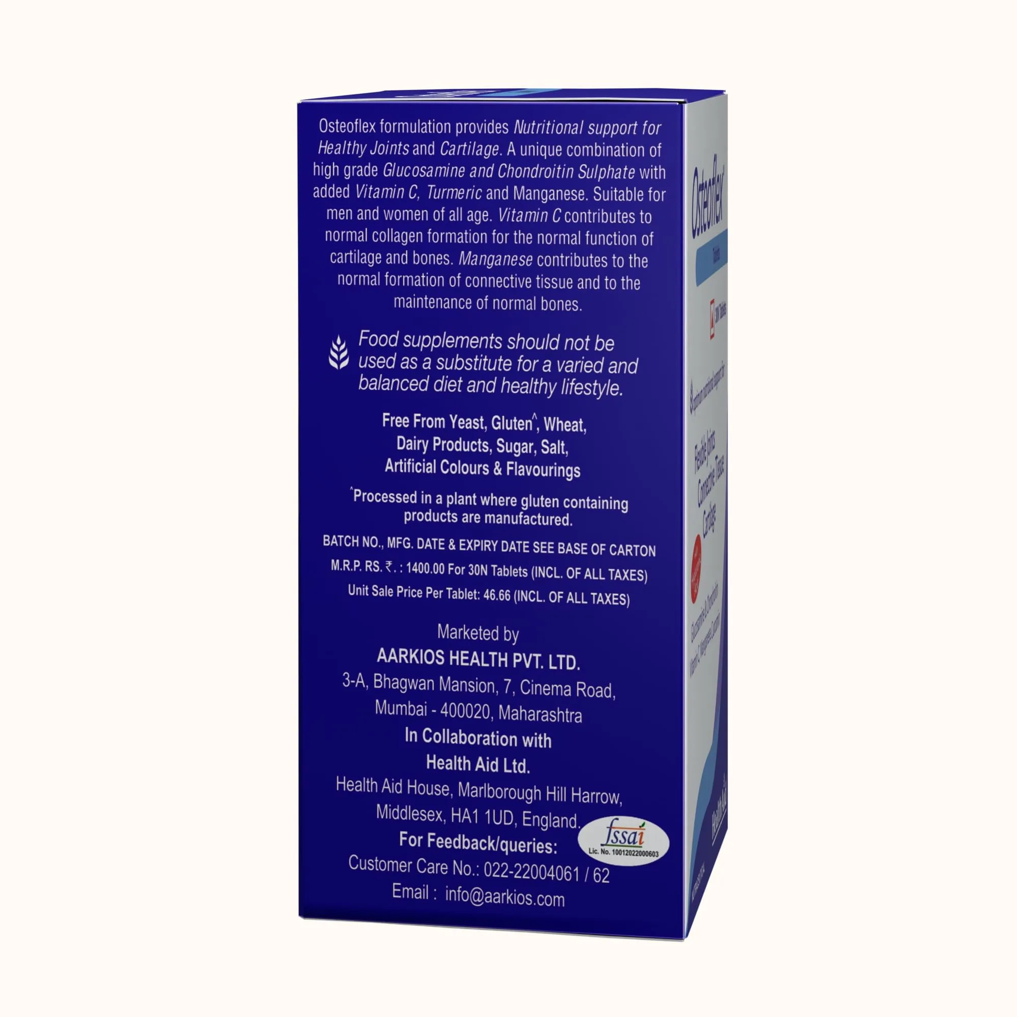 HealthAid Osteoflex Tablets | Joint Support Formula | Glucosamine & Chondroitin Complex-2