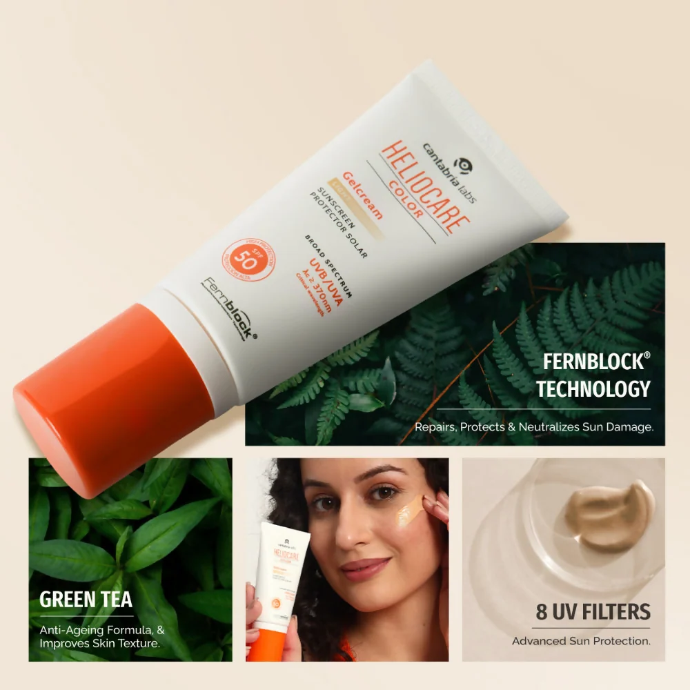 Heliocare Color Gel Cream Tinted Sunscreen SPF 50 | Broad Spectrum UVA & UVB Protection | Hydrating Tinted Moisturizer & Makeup Base-2