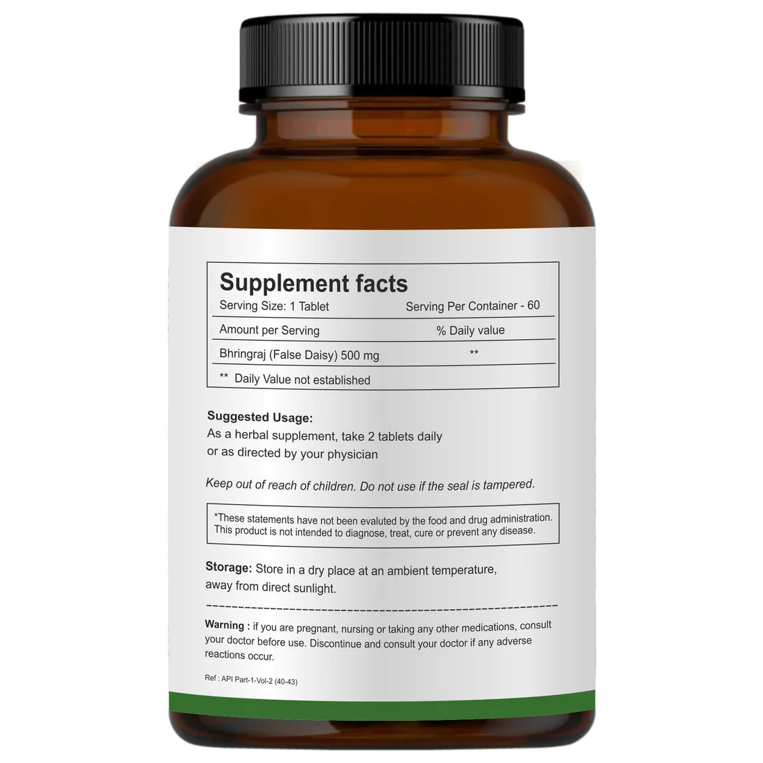 Herb Essential Bhringraj Tablets | Ayurvedic Herbal Supplement | Hair and Vitality Support-3