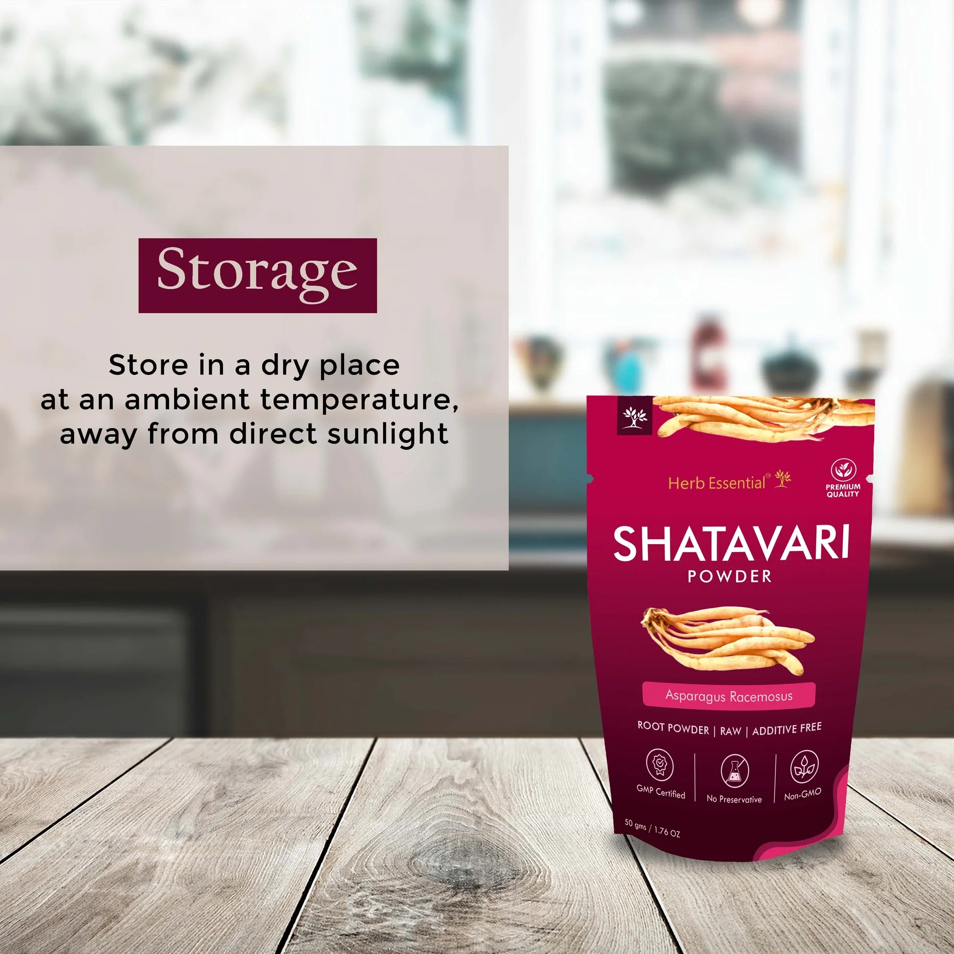 Herb Essential Shatavari Powder | Pure Asparagus Racemosus Root Extract | Ayurvedic Women's Wellness Supplement-3