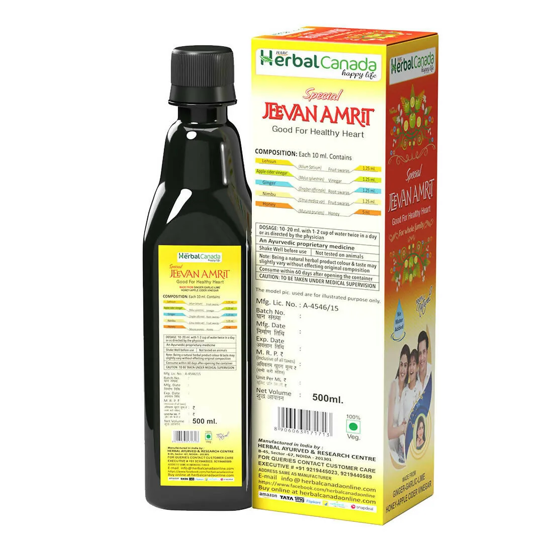 Herbal Canada Jeevan Amrit | Traditional Heart & Digestive Care Juice | Natural Ayurvedic Wellness Blend-2