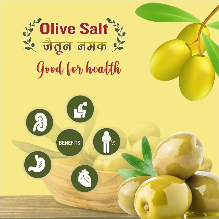 Herbal Canada Olive Salt | Jaitun Ka Namak Powder | Natural Digestive & Immunity Support-3