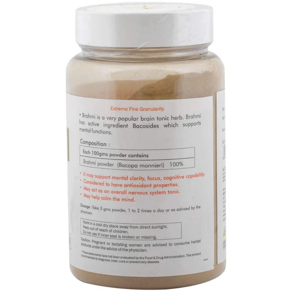 Herbal Hills Ayurveda Brahmi Powder | Natural Brain Tonic | Pure Bacopa Monnieri for Cognitive Support-2