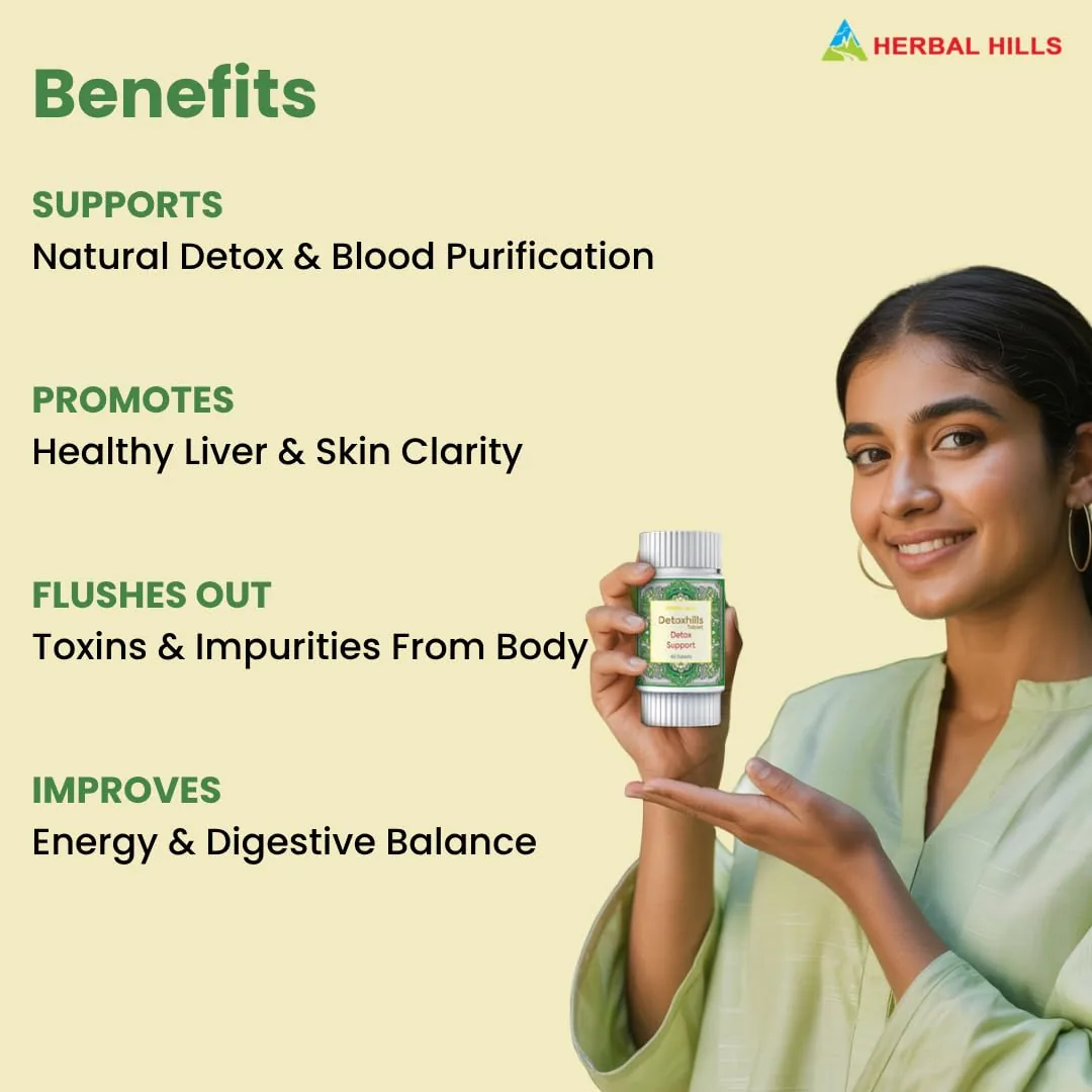 Herbal Hills Ayurveda Detox Hills Tablets | Natural Body Cleanser | Gut Health & Toxin Removal-2