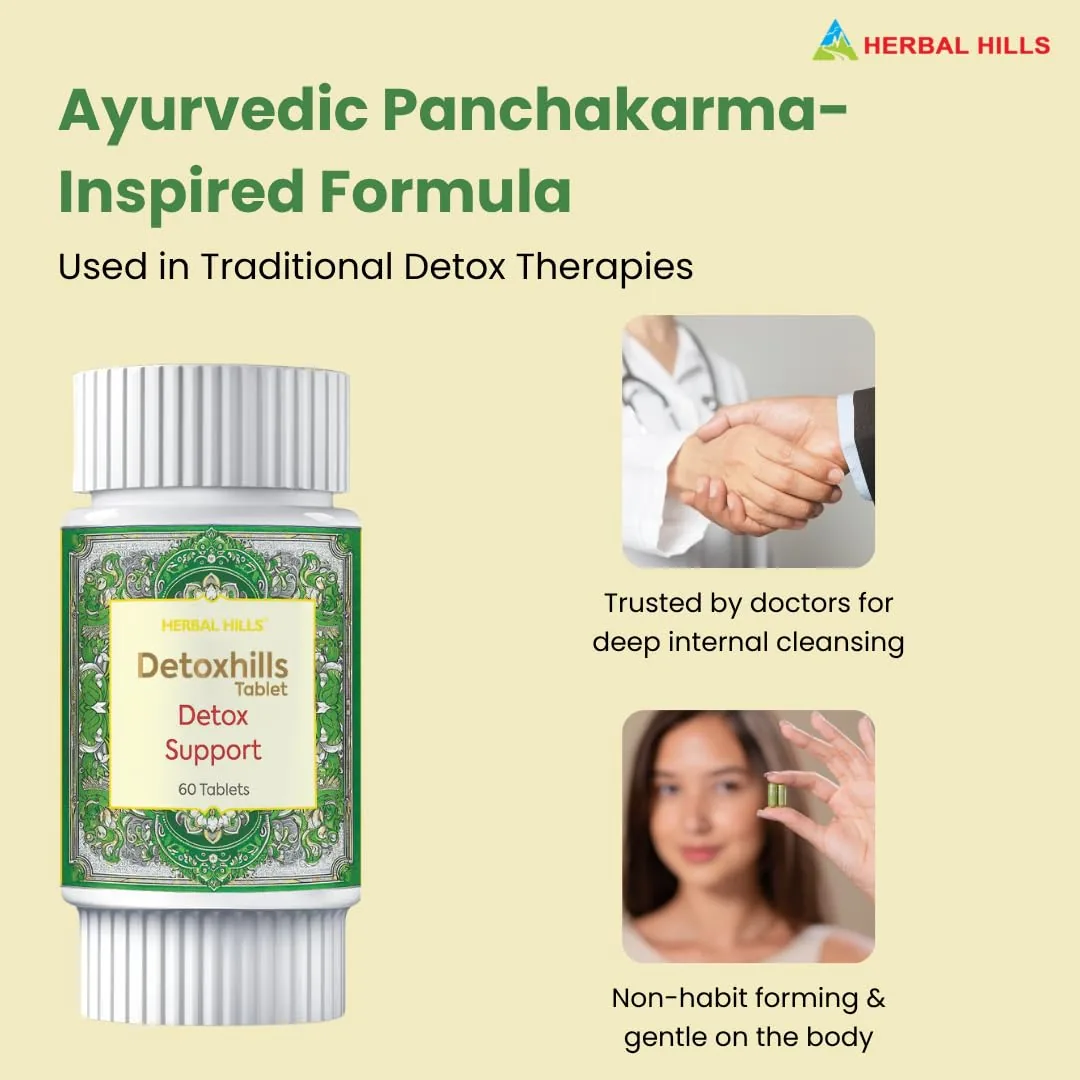 Herbal Hills Ayurveda Detox Hills Tablets | Natural Body Cleanser | Gut Health & Toxin Removal-5