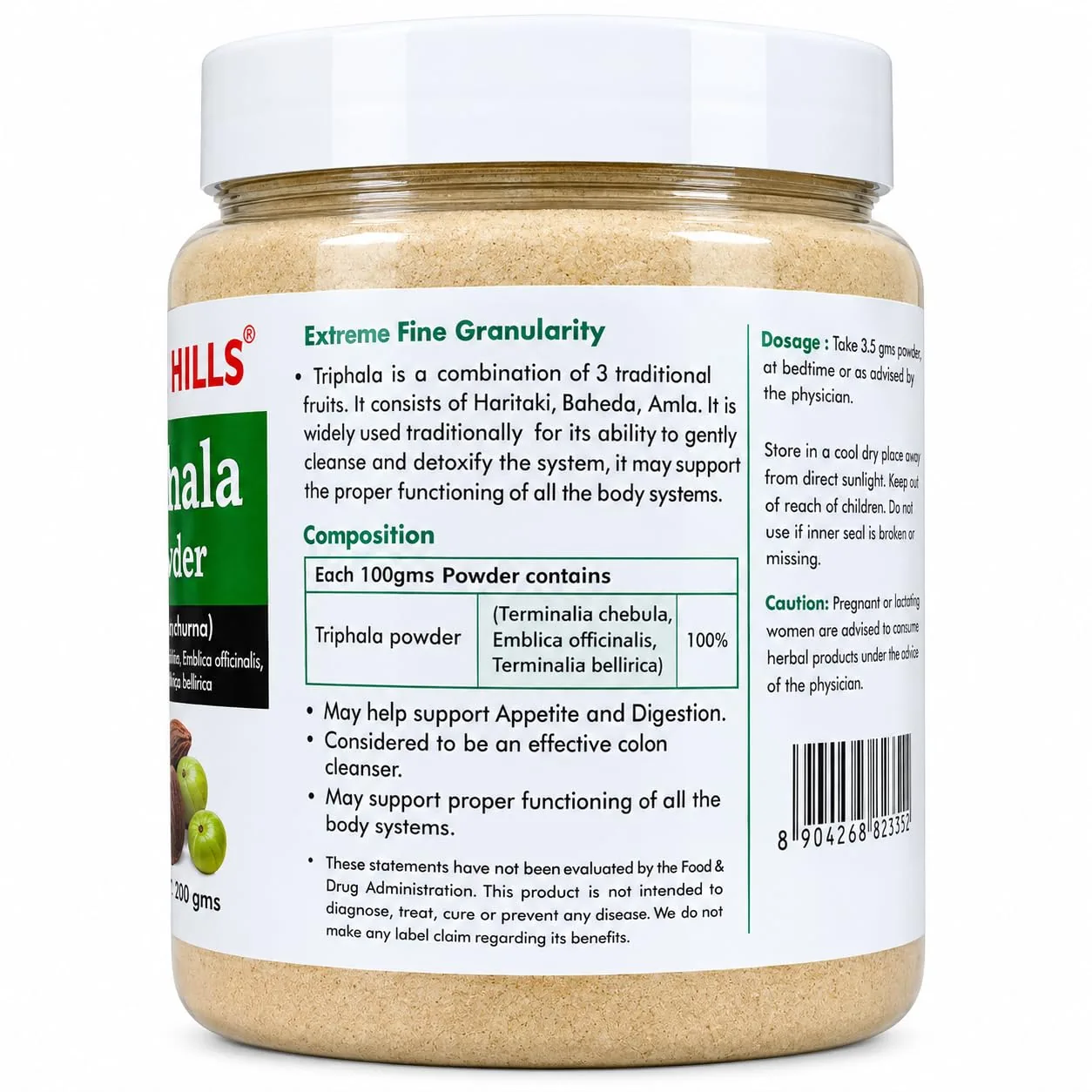 Herbal Hills Ayurveda Organic Triphala Powder | Natural Digestive Support | Pure Ayurvedic Detox Churna-2