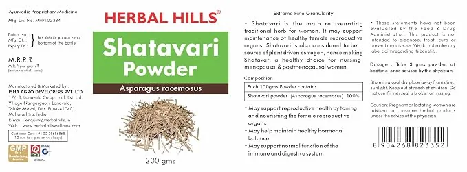 Herbal Hills Ayurveda Shatavari Powder | Natural Ayurvedic Supplement | Women's Hormonal Balance & Lactation Support-5