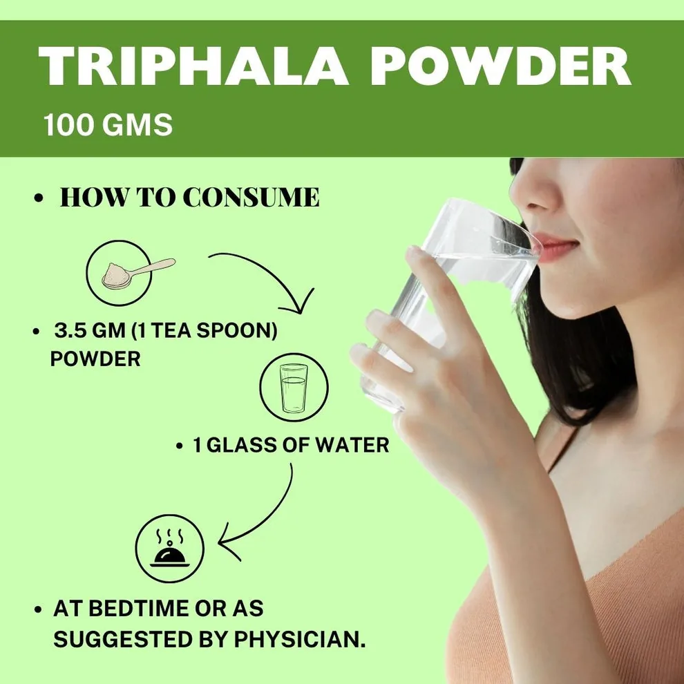 Herbal Hills Ayurveda Triphala Powder | Natural Digestive Churna | Colon Cleanse & Detox Support-4