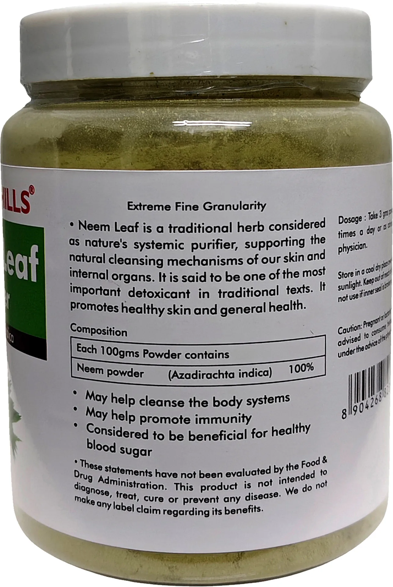 Herbal Hills Neem Patra Powder | Pure Organic Neem Leaf | Natural Blood Purifier & Skin Care-3