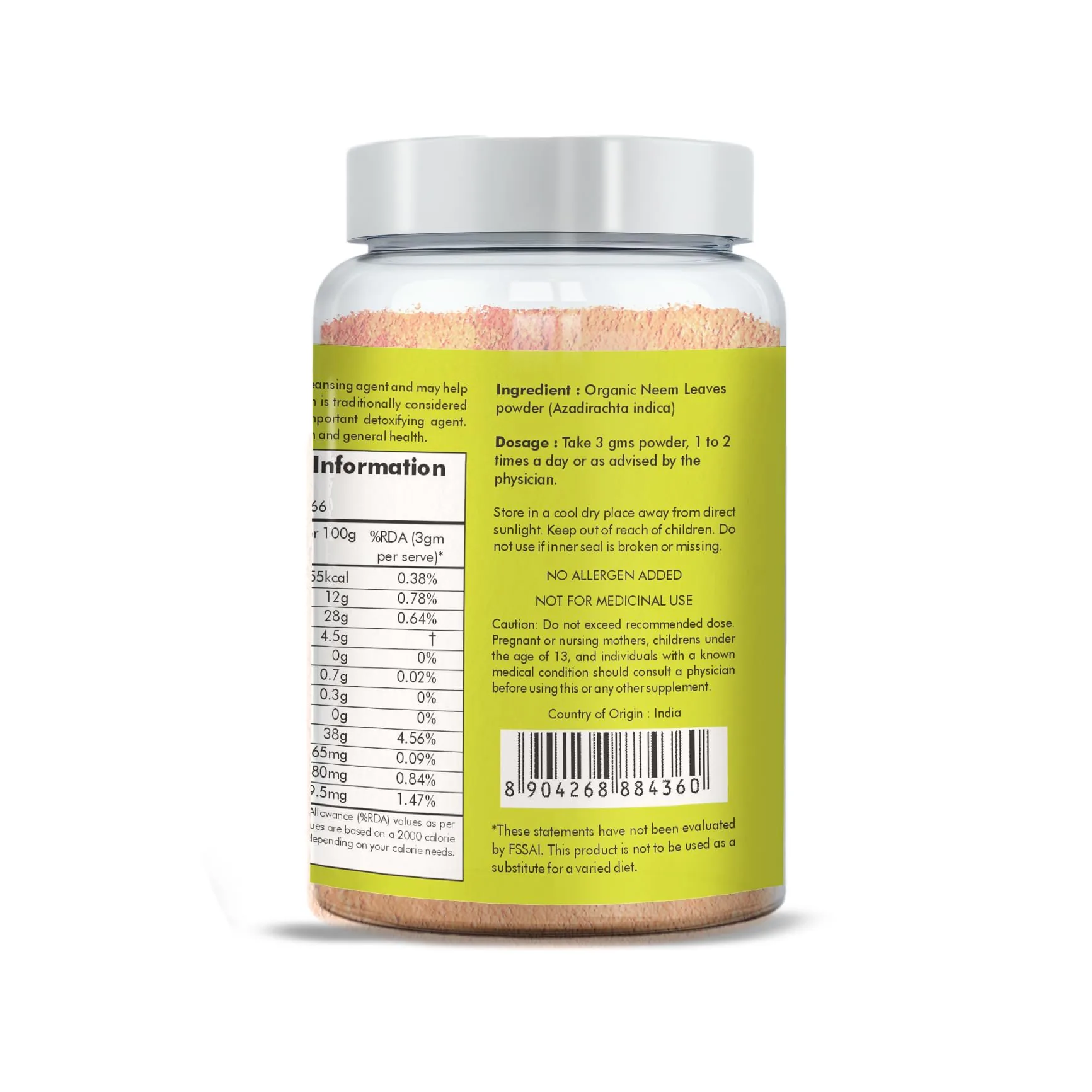 Herbal Hills Organic Neem Powder | Pure Azadirachta Indica | Natural Detox and Skin Care-2