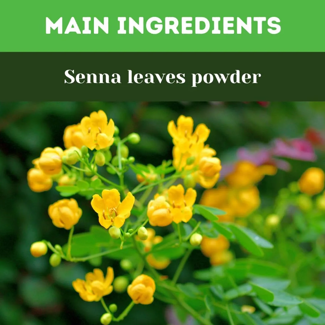 Herbal Hills Senna Powder | Natural Cassia Angustifolia Churna | Gentle Colon Cleanse & Laxative Support-3
