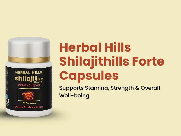 Herbal Hills Shilajithills Forte Vitality Support Capsules | Ayurvedic Men's Health Supplement | Stamina & Stress Relief-5