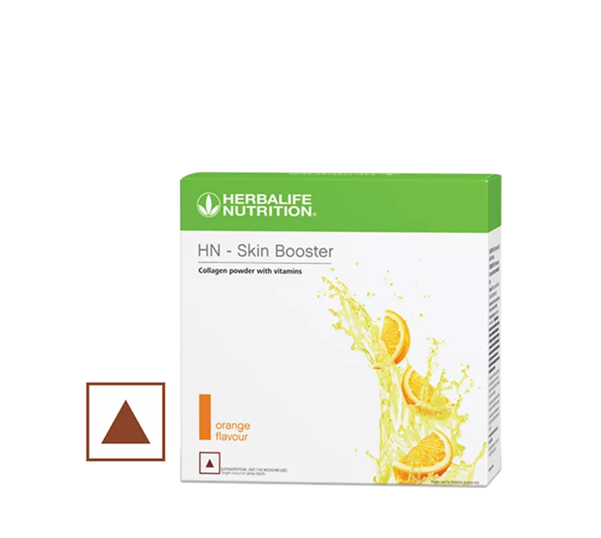 Herbalife HN-Skin Booster - Orange | Collagen Skin Drink Powder | Daily Nutrition for Glowing Skin 30 Sachets