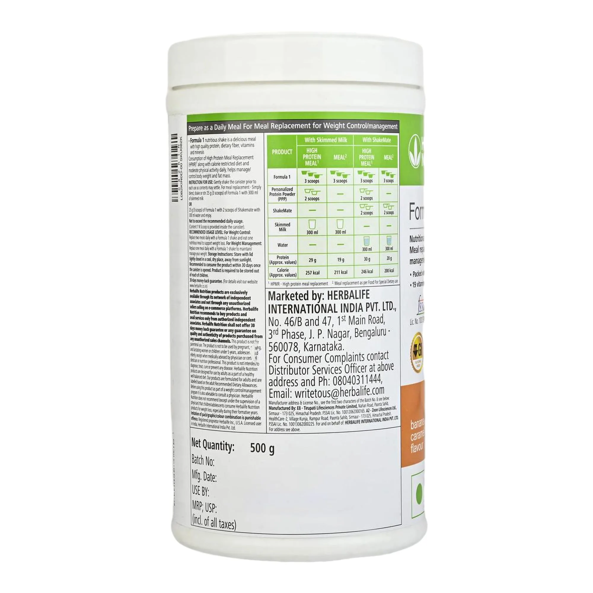Herbalife Formula 1 Nutritional Shake Mix | Meal Replacement | Banana Caramel Flavour-2