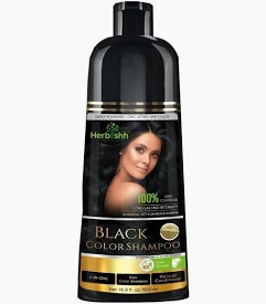 Herbishh Black Hair Color Shampoo | 3-in-1 Hair Dye | Ammonia-Free Grey Coverage-1