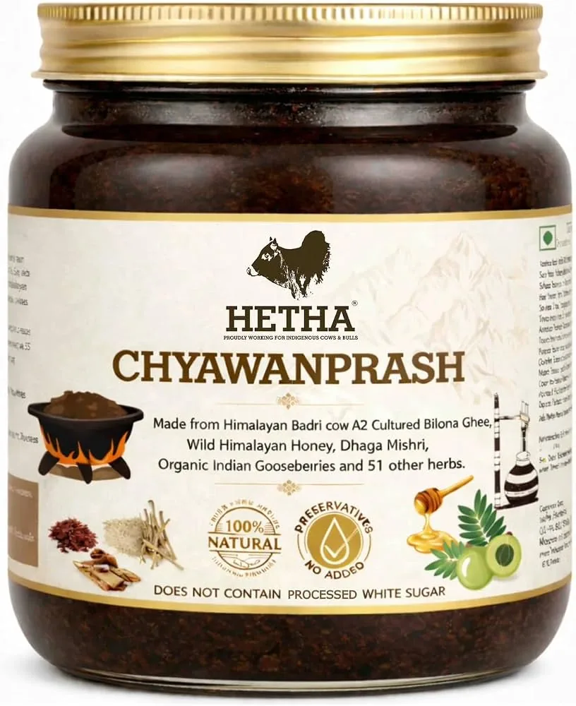 Hetha Chyawanprash made with Himalayan A2 Cultured Ghee | Traditional Ayurvedic Herbal Paste | Sweetened with Dhaga Mishri & Wild Honey-1