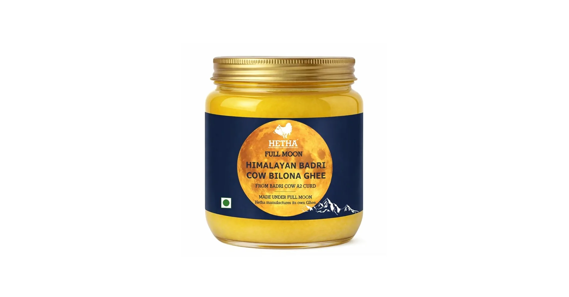Hetha Full Moon Himalayan Badri Cow Bilona Ghee | Pure A2 Clarified Butter | Traditional Vedic Method