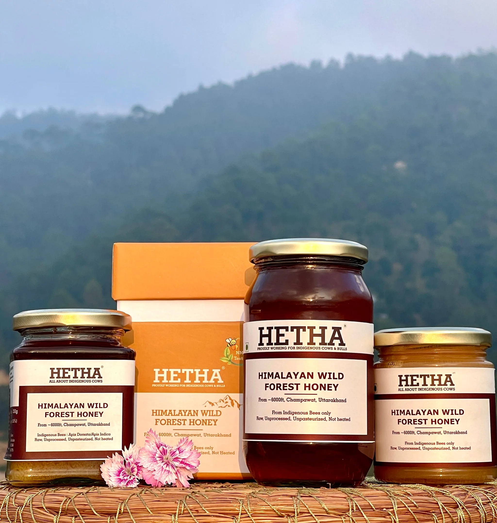 Hetha Pure Himalayan Wild Forest Raw Honey - NMR Passed | Unprocessed | Unpasteurized