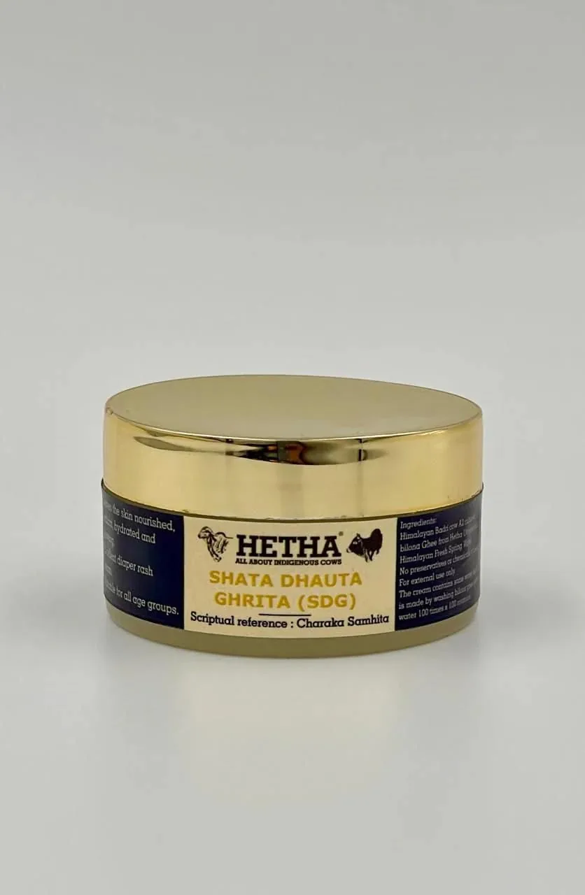 Hetha Shata Dhauta Ghrita Skin Cream | 100 Times Washed Ghee Cream | Ayurvedic Natural Moisturizer-3