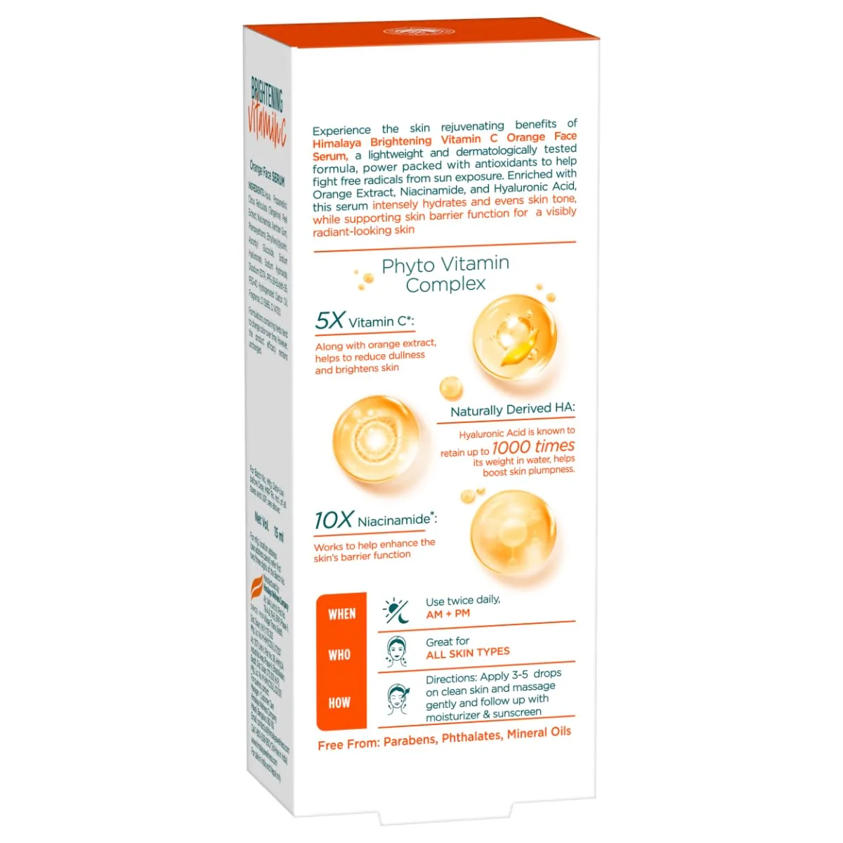 Himalaya Brightening Vitamin C Serum | Orange Face Serum | Glowing and Hydrated Skin-3