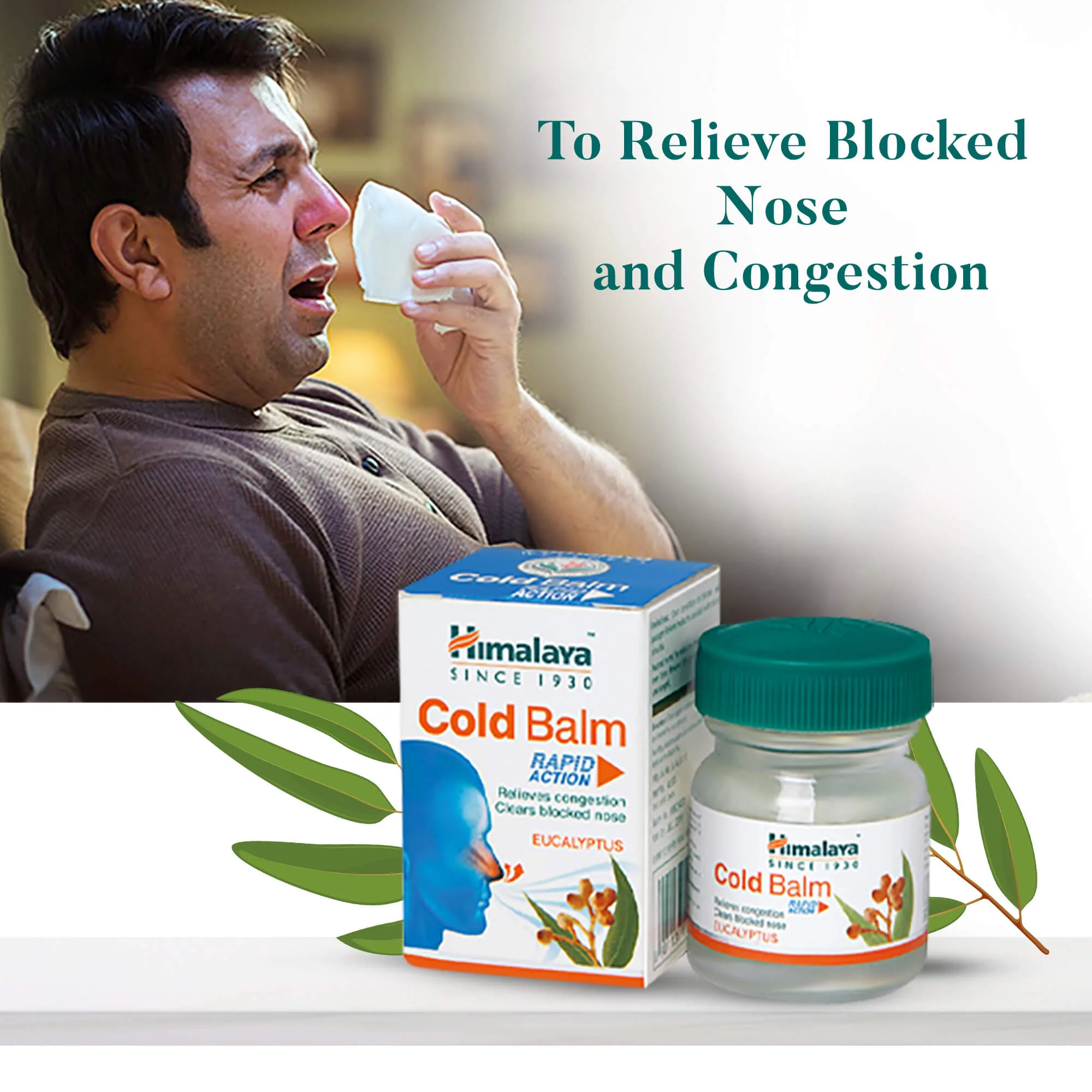 Himalaya Wellness Cold Balm Rapid Action | Herbal Congestion & Headache Relief-2