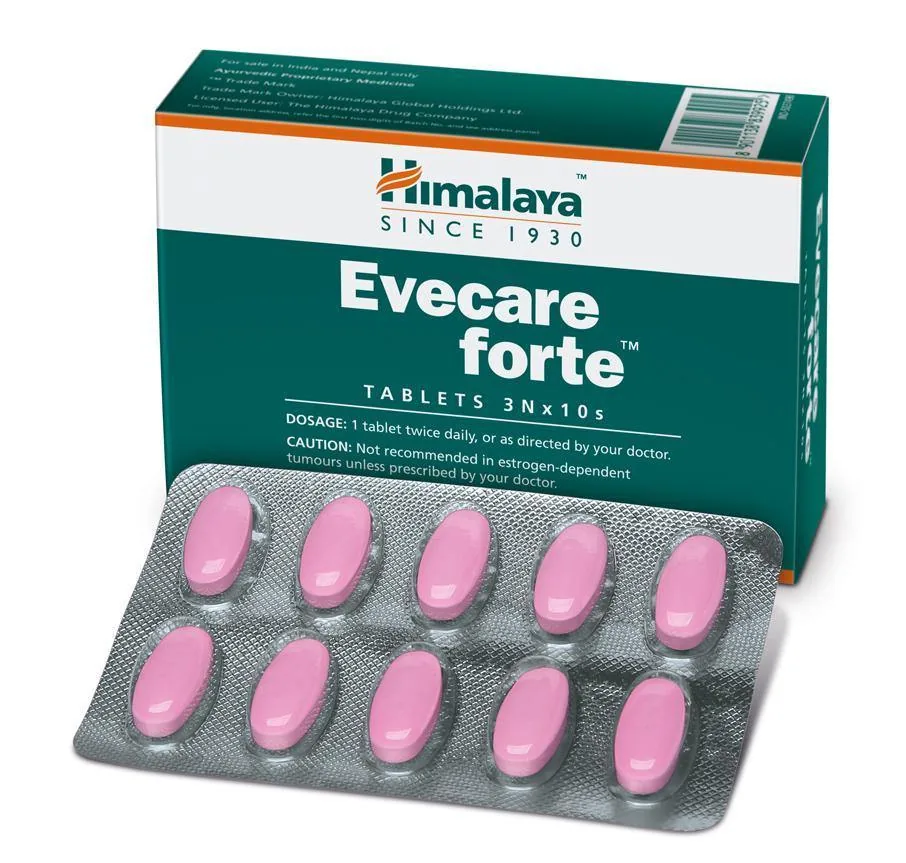 Himalaya Herbals Evecare Forte Tablets | Ayurvedic Women's Wellness Supplement | Hormonal Balance Support-1