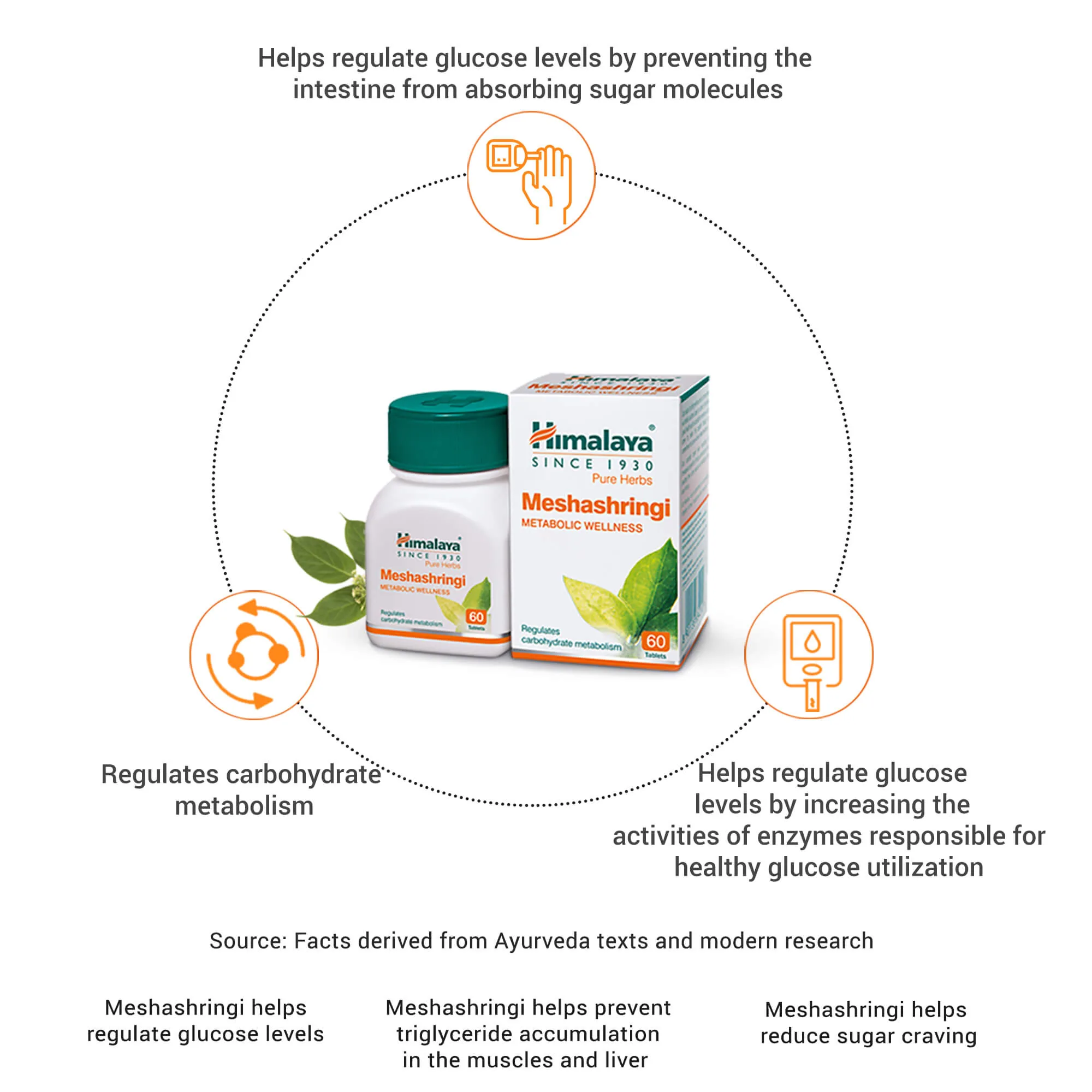 Himalaya Herbals Meshashringi Tablets | Ayurvedic Metabolic Wellness Supplement | Supports Healthy Blood Sugar and Regulates Carbohydrate Metabolism-3