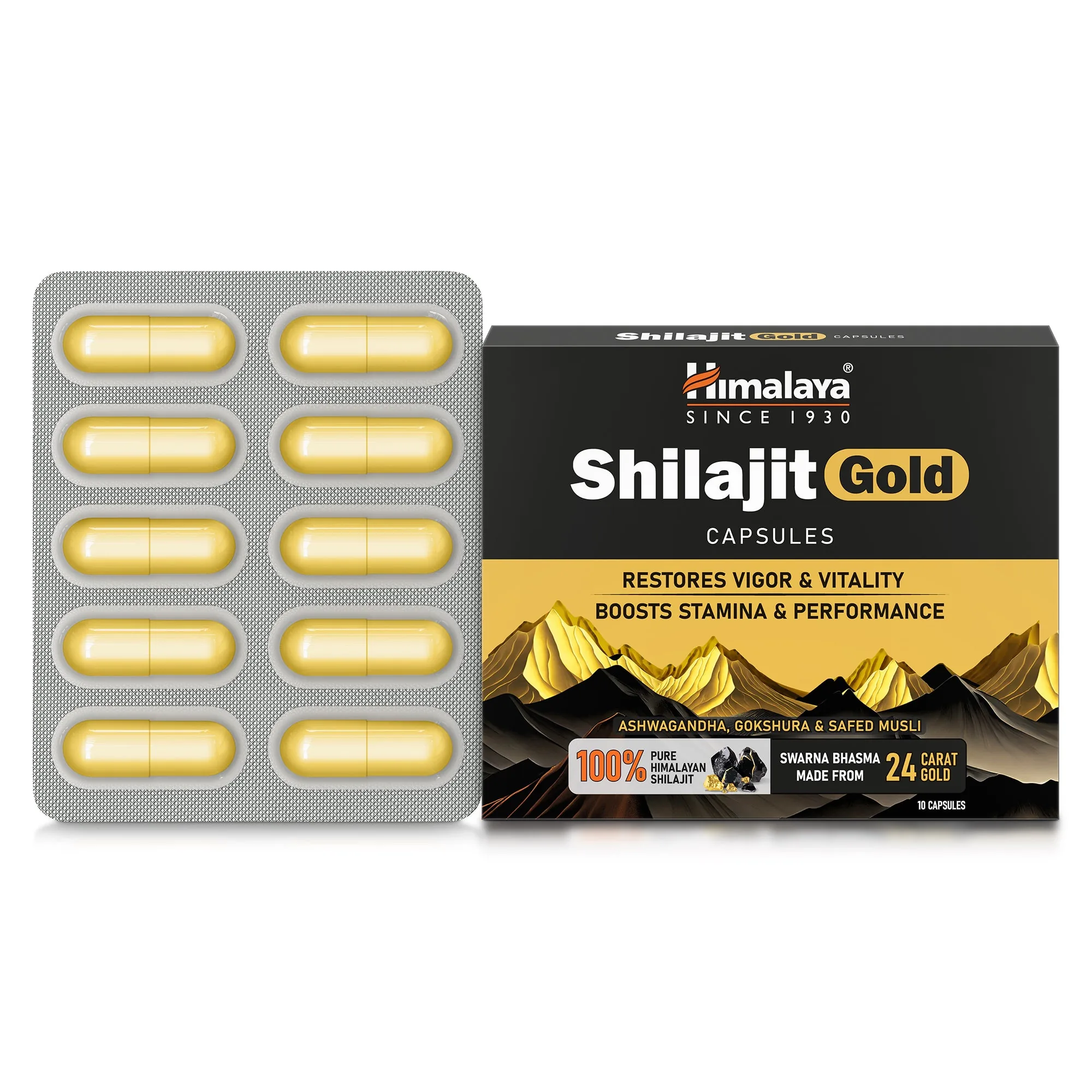 Himalaya Herbals SJ Gold Capsules | Ayurvedic Vitality Supplement | Swarna Bhasma & Shilajit Formula-3