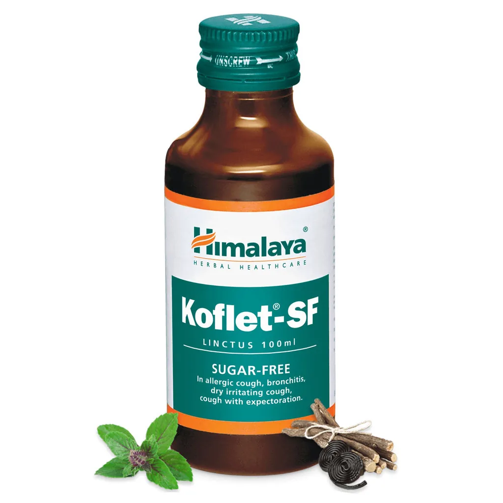 Himalaya Koflet-SF Linctus | Sugar-Free Herbal Cough Syrup | Soothing Respiratory Support-1