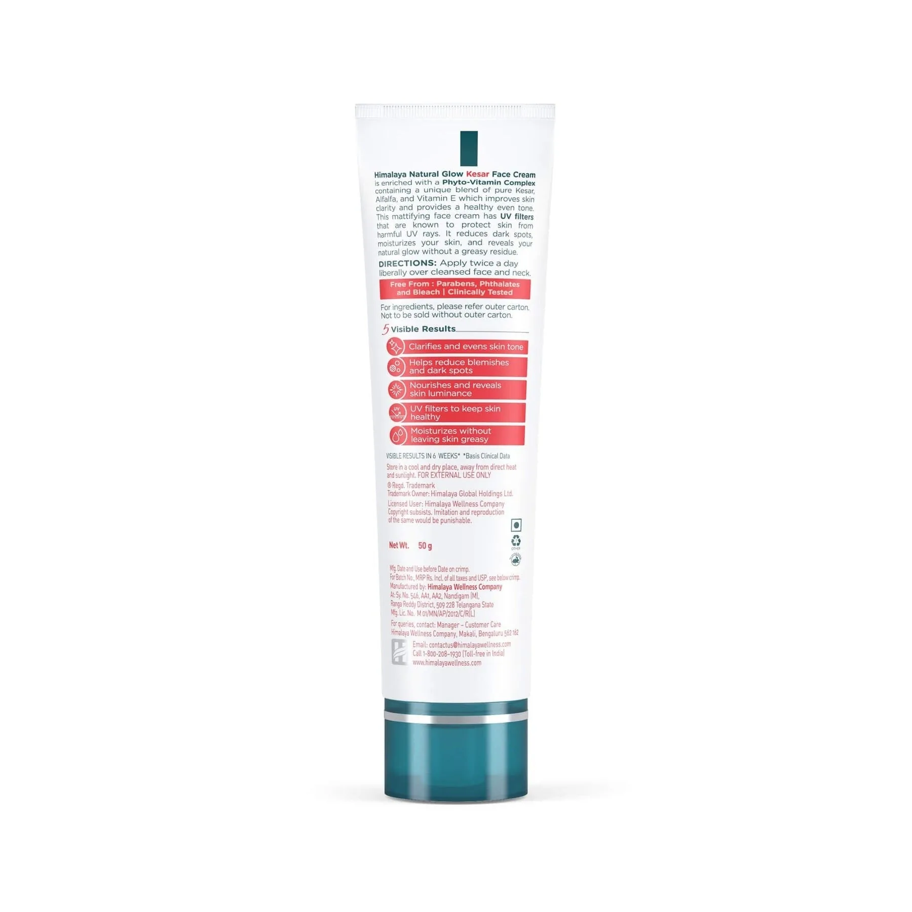 Himalaya Natural Glow Face Cream - Saffron | Mattifying Daily Moisturizer | Even Tone and UV Protection-1